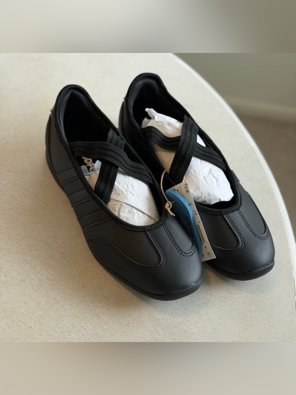 Adidas Black Elastic Mary Jane Shoes - Picture 7 of 7